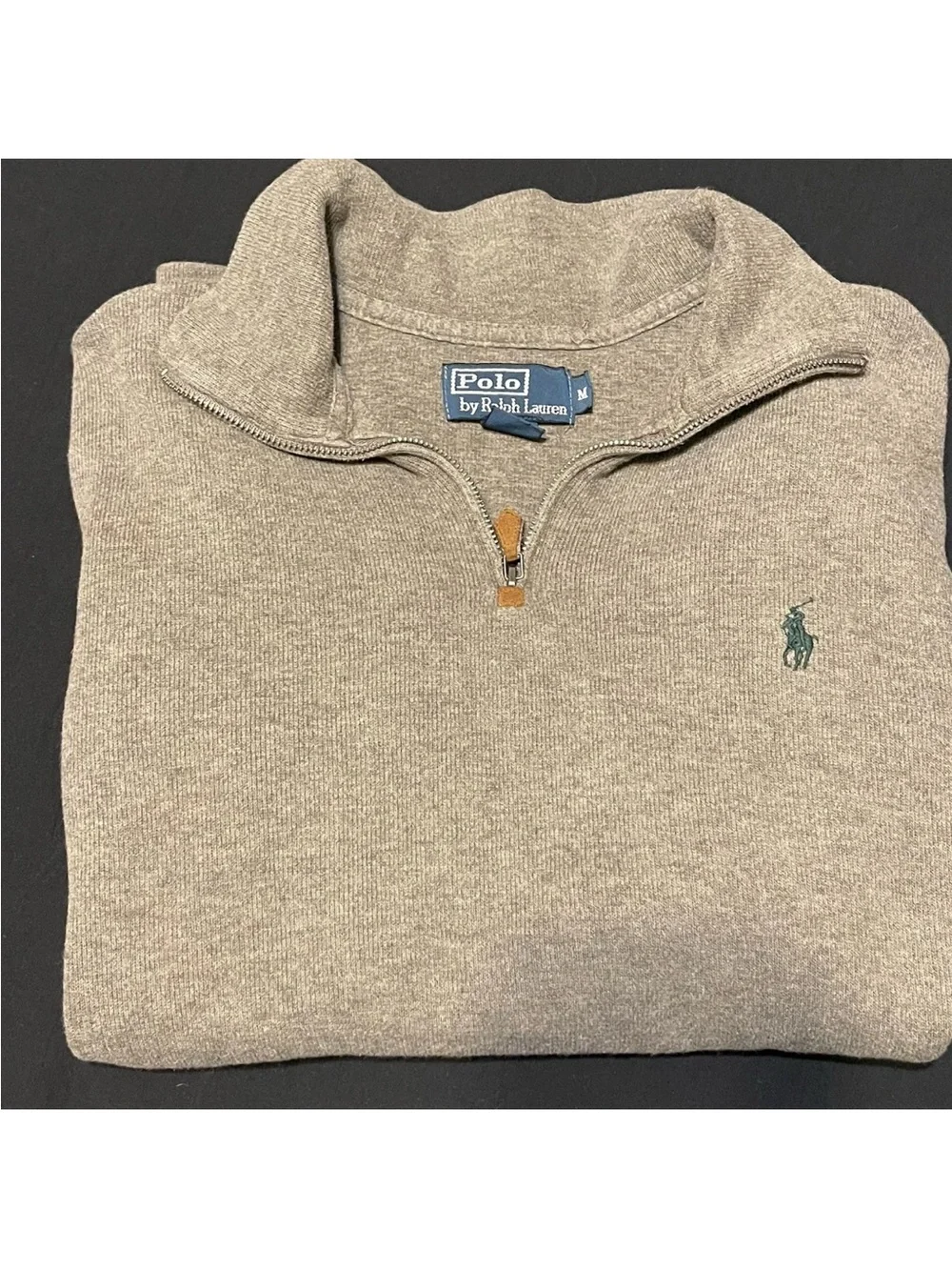 Polo Ralph Lauren Men's Gray Quarter-zip Pullover Sweatshirt Size M #golfwear